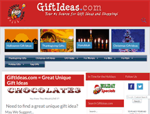 Tablet Screenshot of giftideas.com